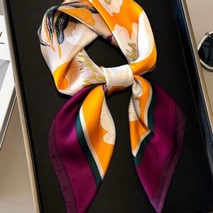 Elegant Multicolor Silk Scarf